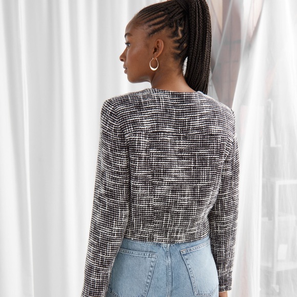 NWT & OTHER STORIES Tailored Tweed Jacket - Picture 9 of 10